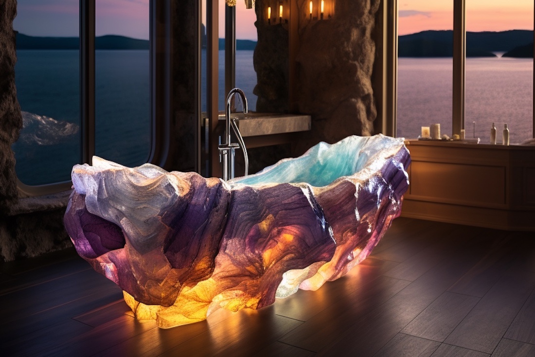 Opal Stone Bathtub