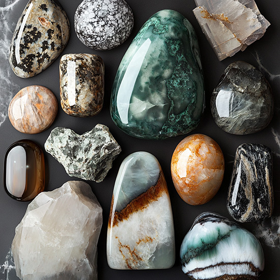 natural polished gems