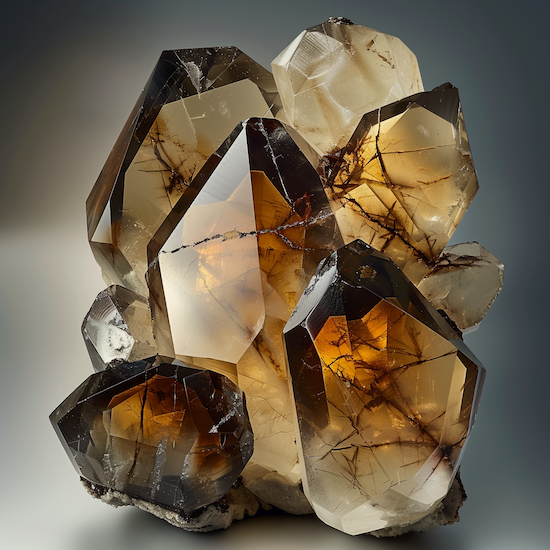 smoky quartz crystal