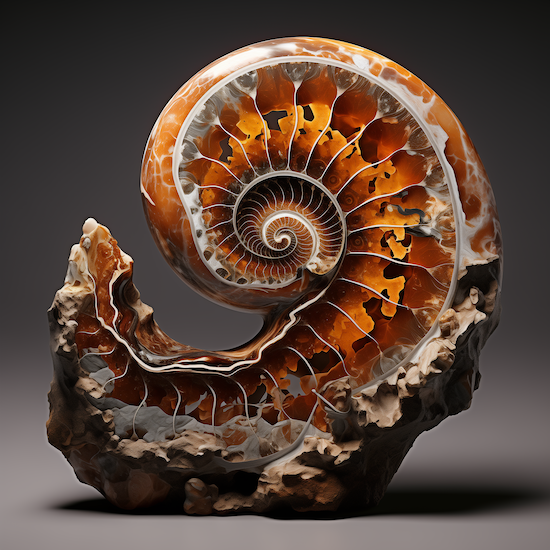 ammonite fractal fossil